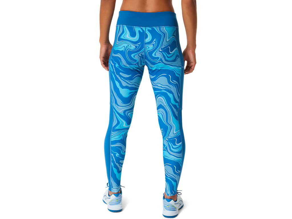 Women's Asics Graphic Leggings Blue | 1835-XOZFC