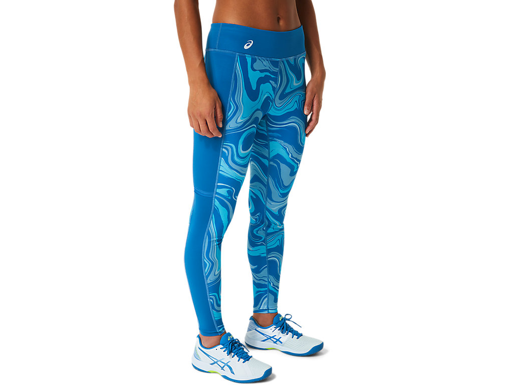 Women's Asics Graphic Leggings Blue | 1835-XOZFC