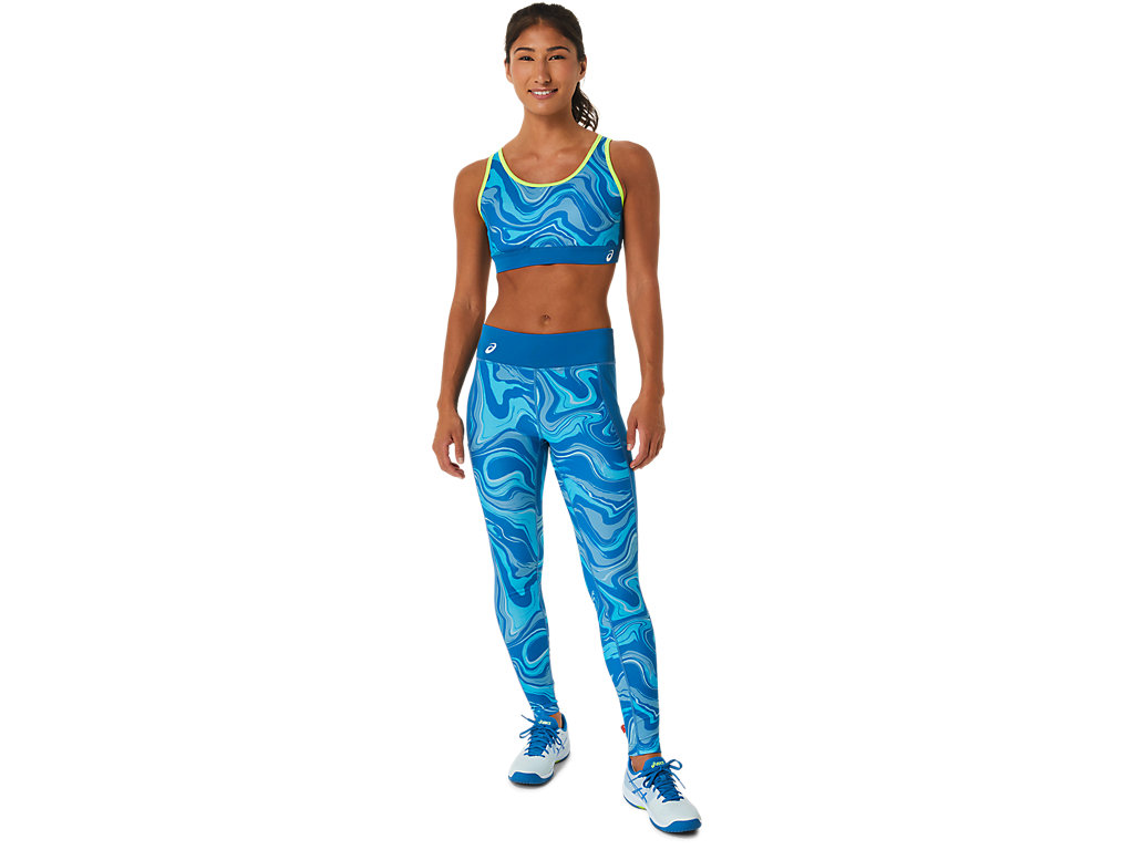 Women's Asics Graphic Leggings Blue | 1835-XOZFC