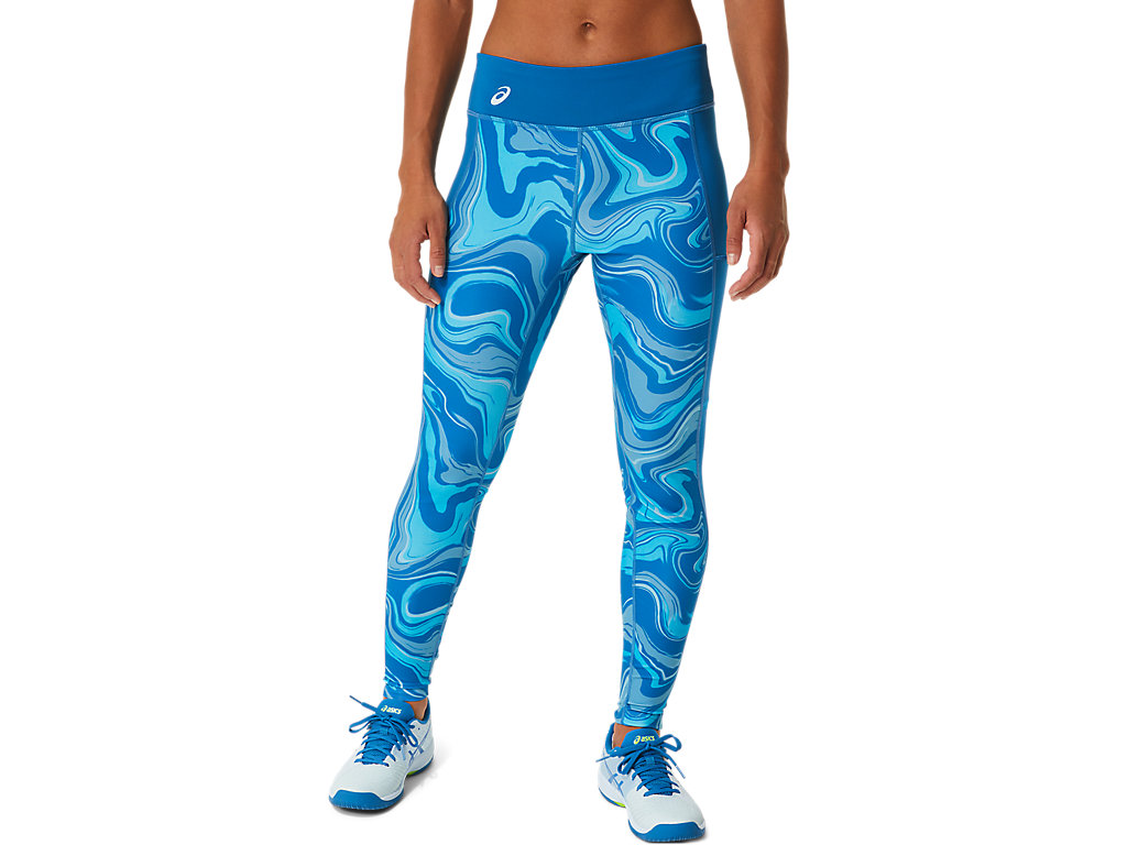 Women\'s Asics Graphic Leggings Blue | 1835-XOZFC