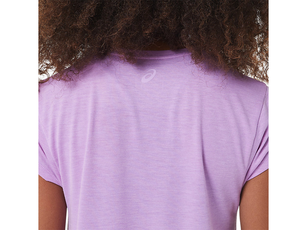 Women's Asics Heather Vneck T Shirts Lavender | 0973-QNGFZ