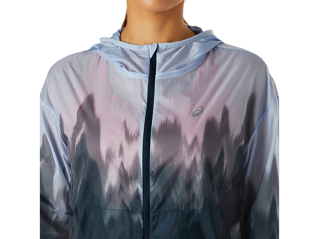 Women's Asics Kasane Graphic Lite Jackets White | 1786-QAIBX