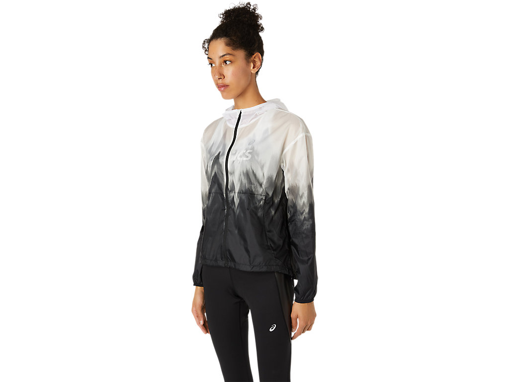 Women's Asics Kasane Graphic Lite Jackets White | 3608-DZSYM