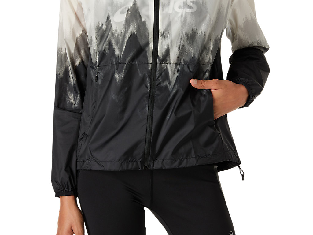 Women's Asics Kasane Graphic Lite Jackets White | 3608-DZSYM