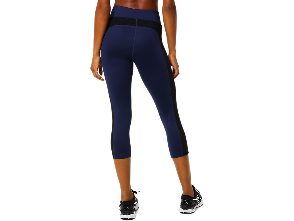 Women's Asics Kate Pocket Capri Leggings Navy | 0158-ZNBSY