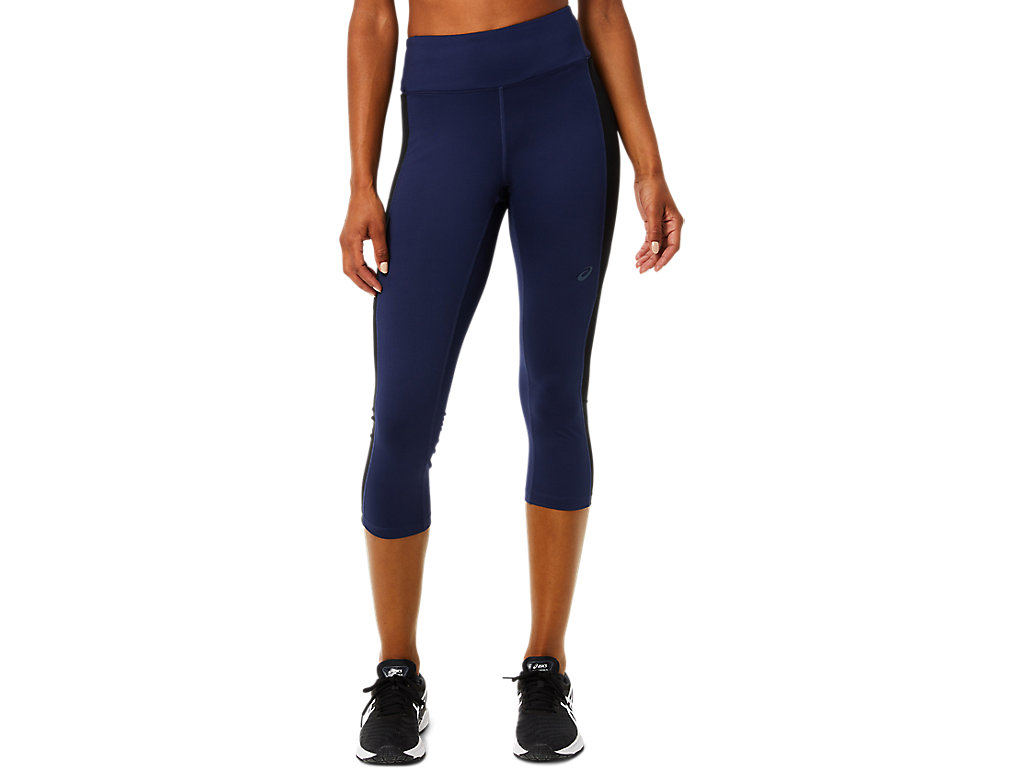 Women\'s Asics Kate Pocket Capri Leggings Navy | 0158-ZNBSY