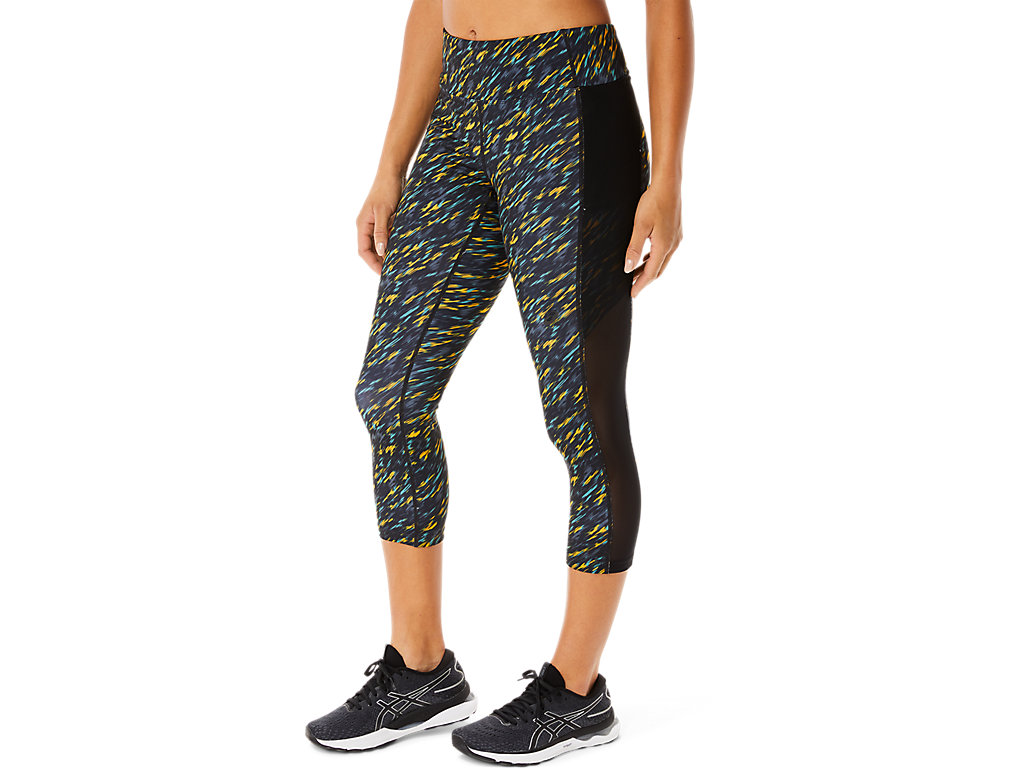 Women's Asics Kate Pocket Capri Leggings Olive | 1483-HVIZL