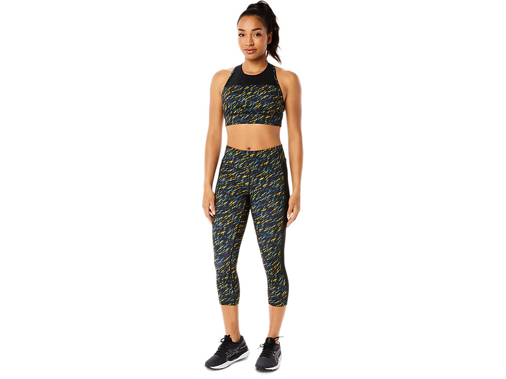 Women's Asics Kate Pocket Capri Leggings Olive | 1483-HVIZL