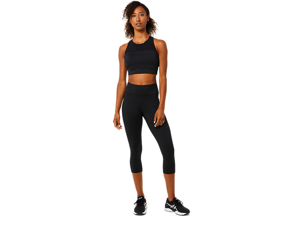 Women's Asics Kate Pocket Capri Leggings Black | 5397-XWGEQ