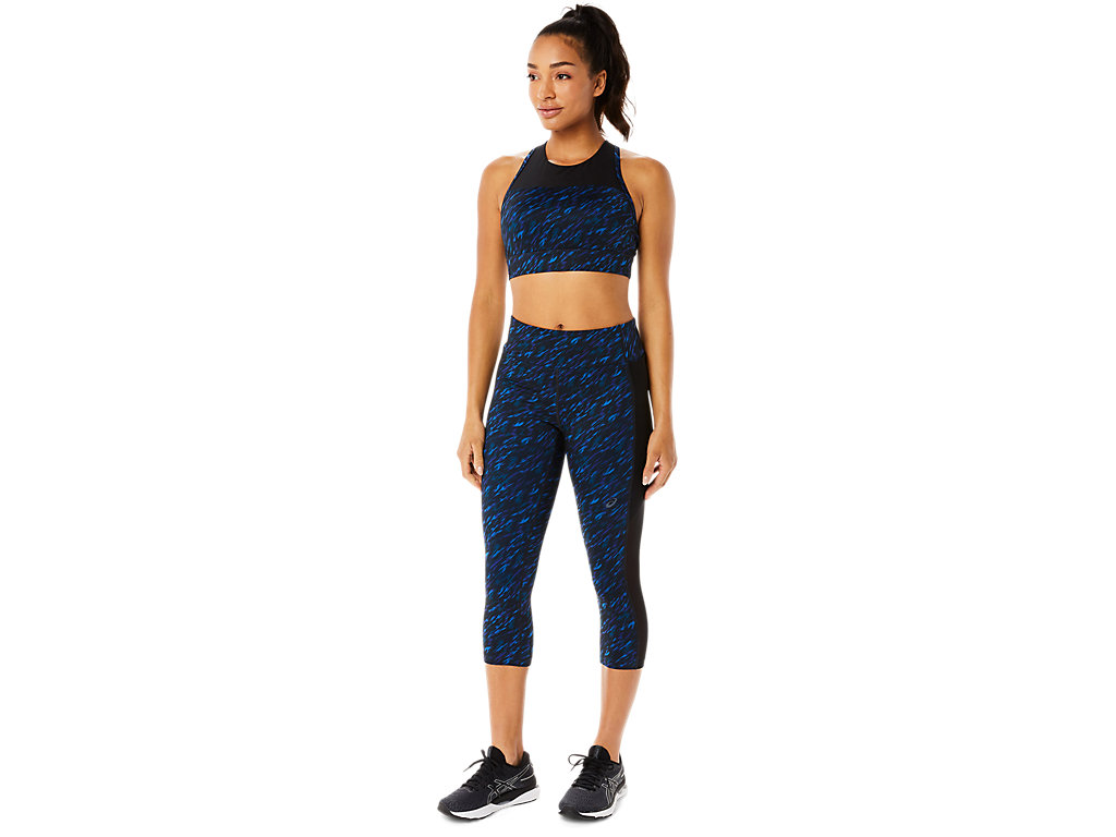 Women's Asics Kate Pocket Capri Leggings Blue | 5736-EJMBA