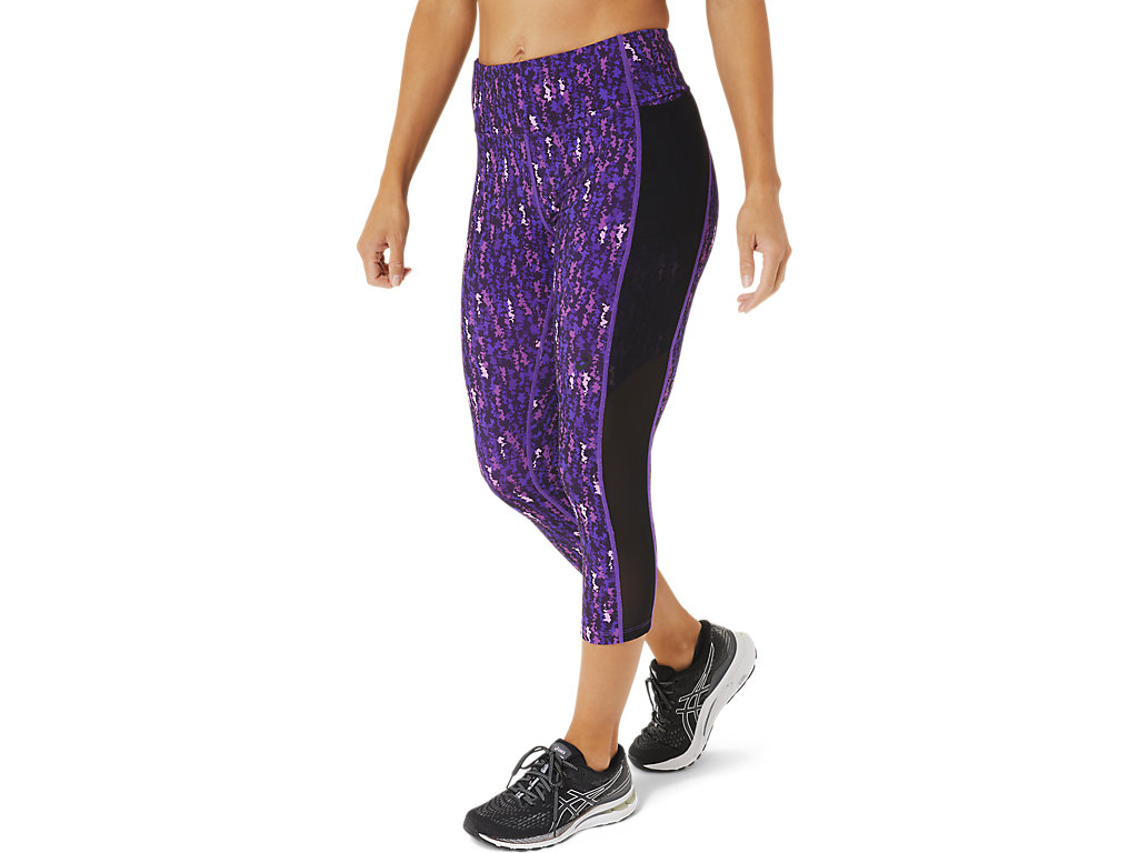 Women's Asics Kate Pocket Capri Leggings Purple / Black | 7352-XQFKD