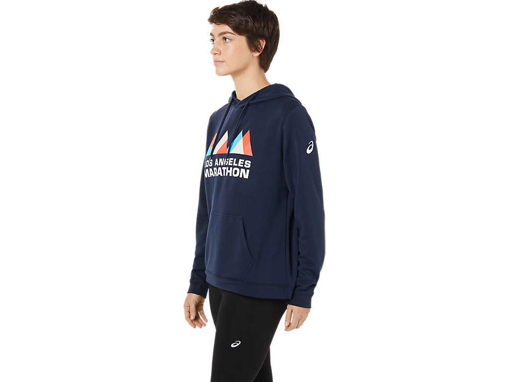 Women's Asics Lam Hoodie Navy | 5987-FQHIB