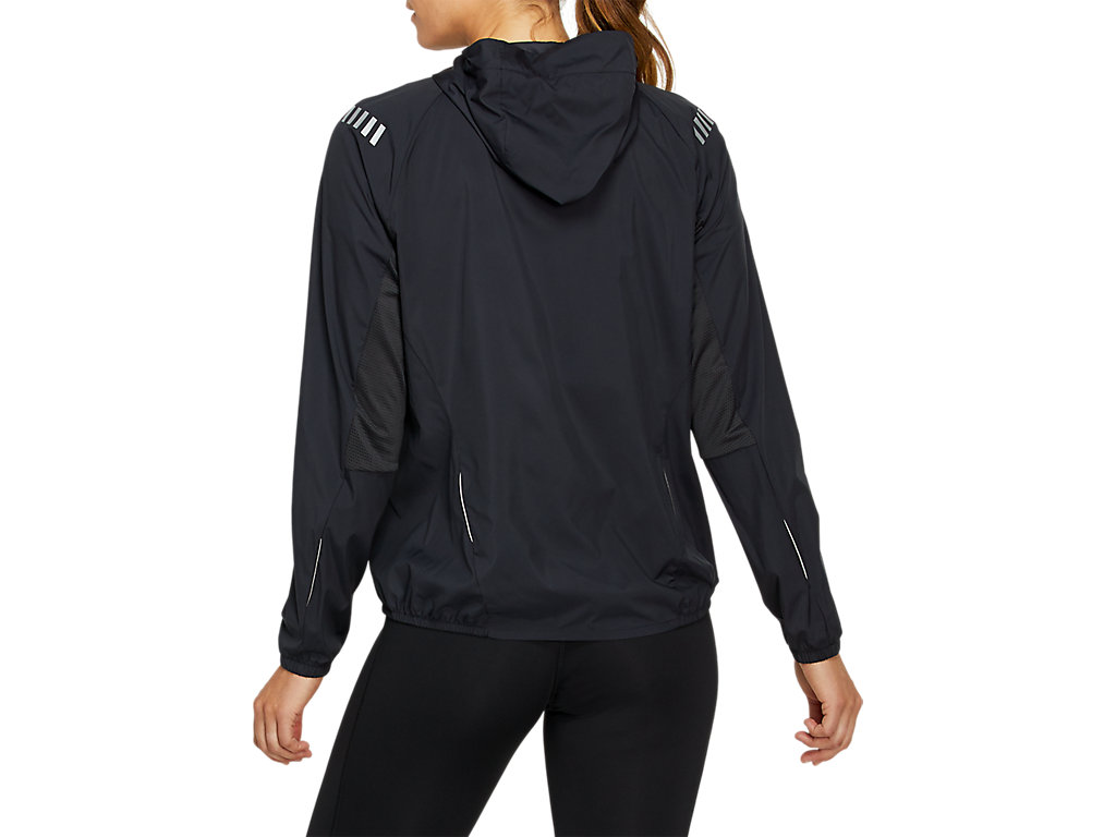 Women's Asics Lite-Show Jackets Black / Deep Grey | 1837-MCSXB