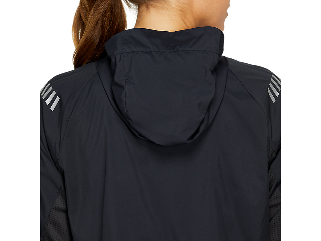 Women's Asics Lite-Show Jackets Black / Deep Grey | 1837-MCSXB