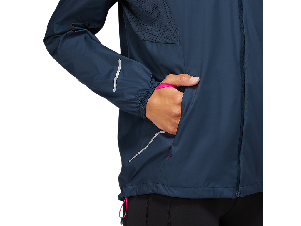 Women's Asics Lite-Show Jackets Blue | 8407-JKTHB