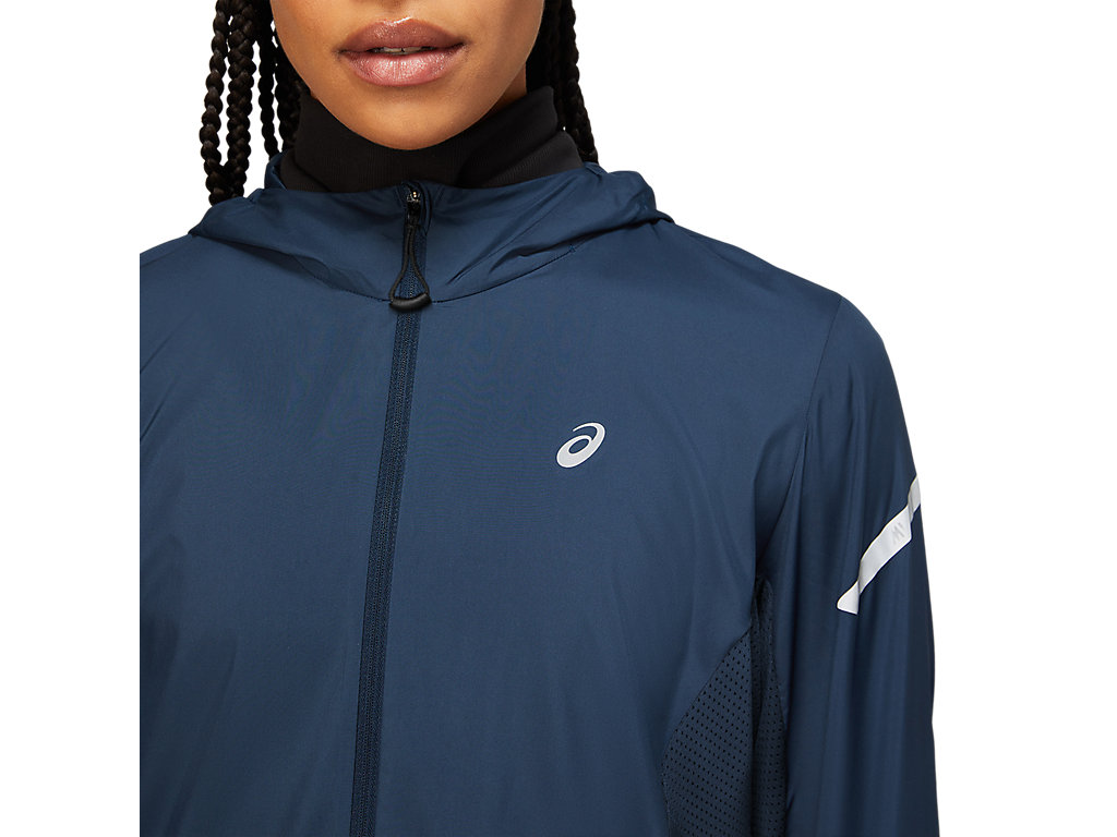 Women's Asics Lite-Show Jackets Blue | 8407-JKTHB