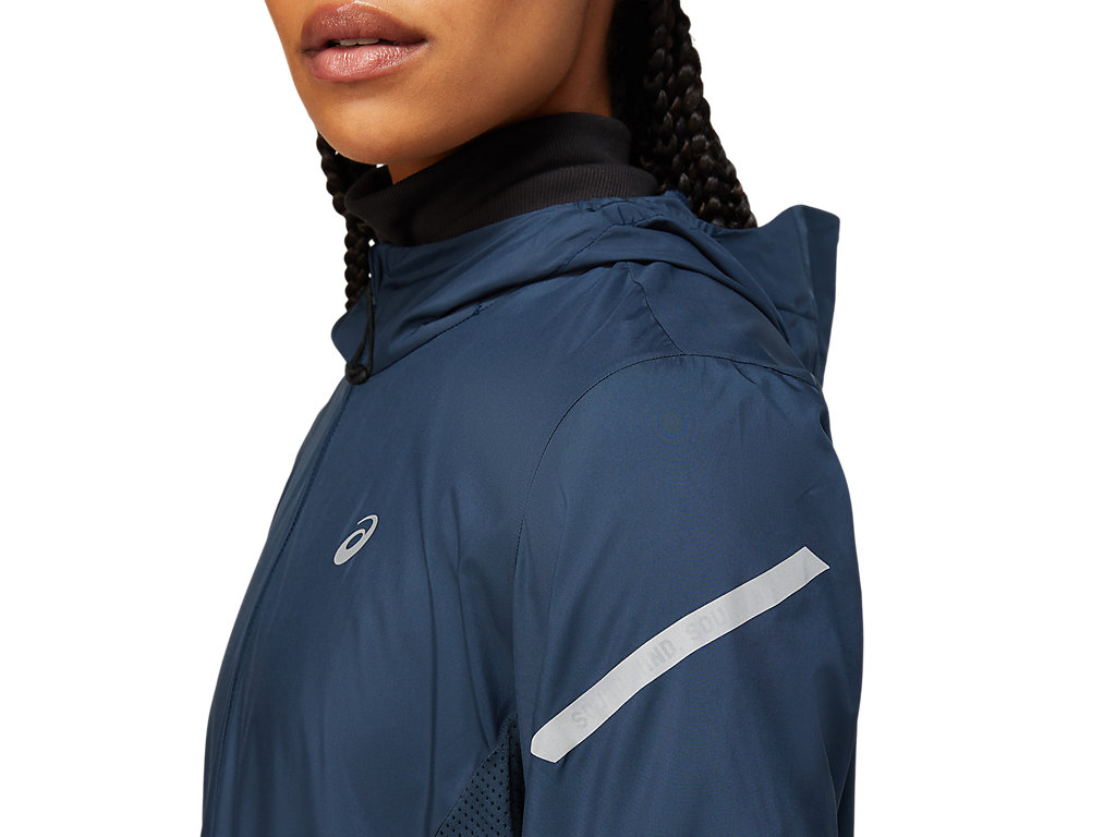 Women's Asics Lite-Show Jackets Blue | 8407-JKTHB