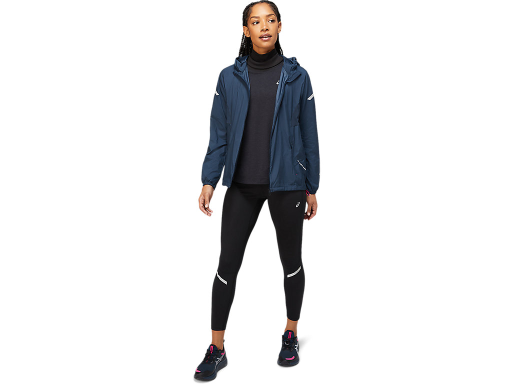 Women's Asics Lite-Show Jackets Blue | 8407-JKTHB