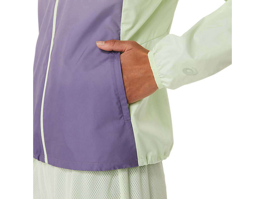 Women's Asics Lite-Show Jackets Green / Purple | 1034-PYEBV