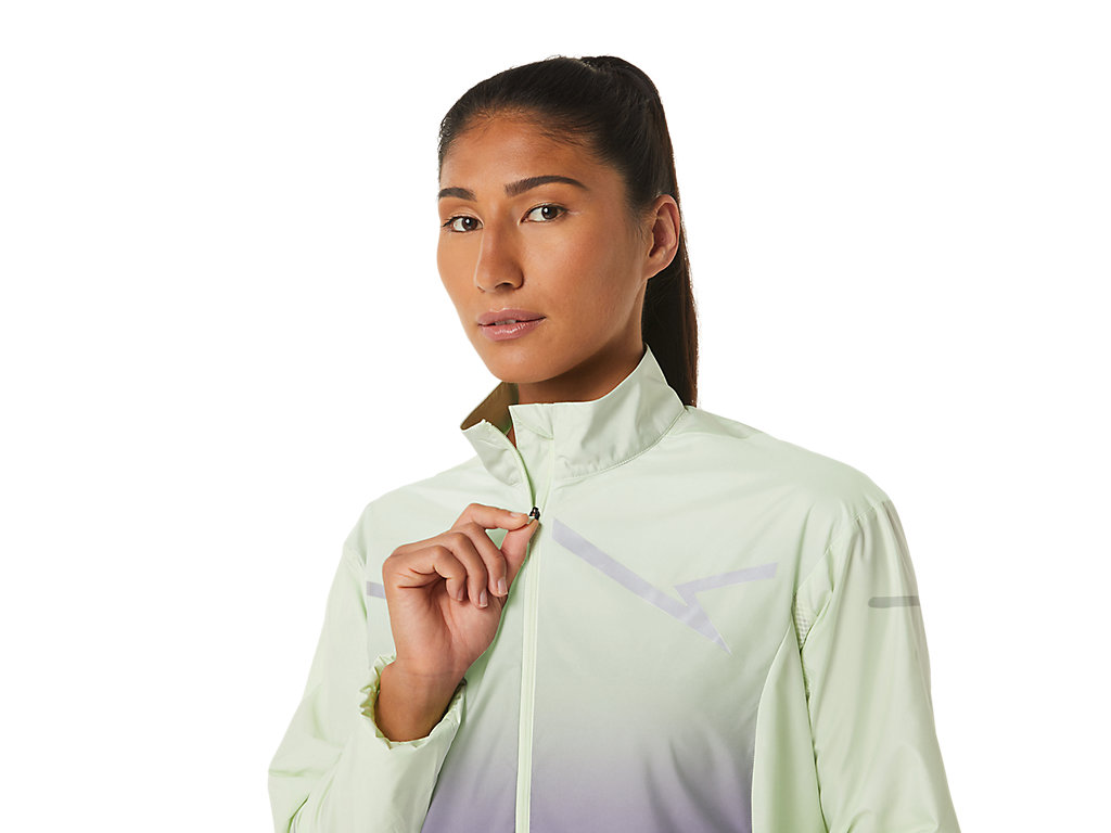 Women's Asics Lite-Show Jackets Green / Purple | 1034-PYEBV