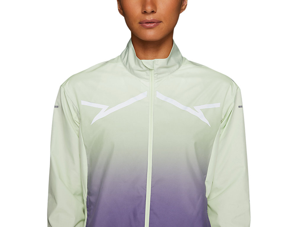 Women's Asics Lite-Show Jackets Green / Purple | 1034-PYEBV