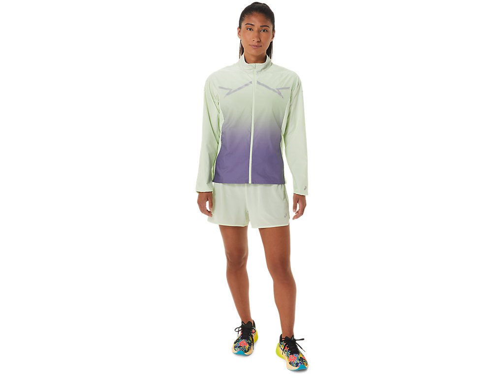 Women's Asics Lite-Show Jackets Green / Purple | 1034-PYEBV