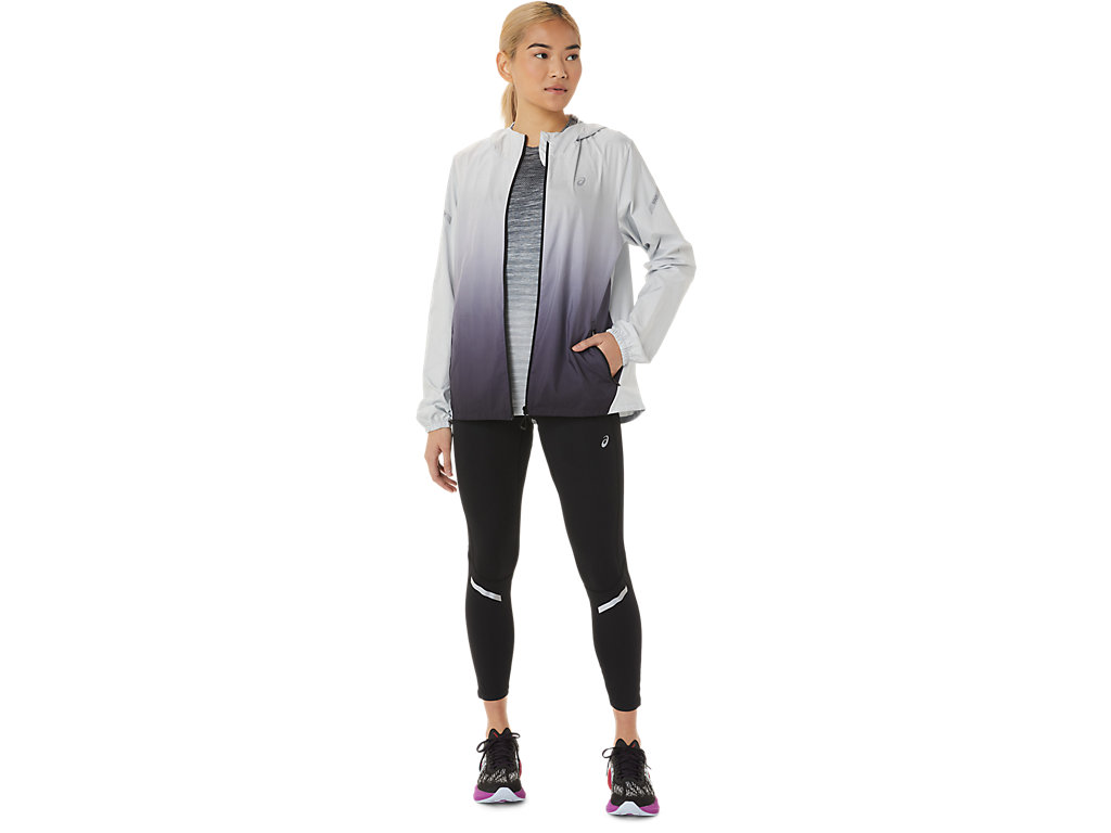 Women's Asics Lite-Show Jackets Grey / Black | 8403-OPCYA