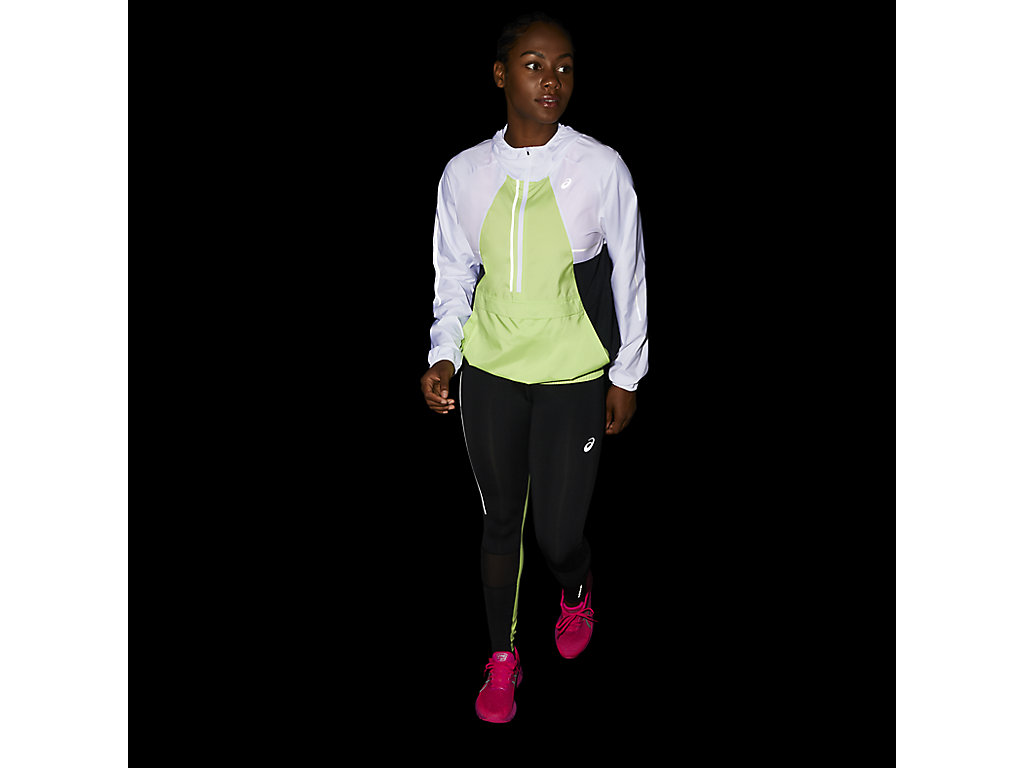 Women's Asics Lite-Show Jackets White / Light Green | 6954-AYIQE