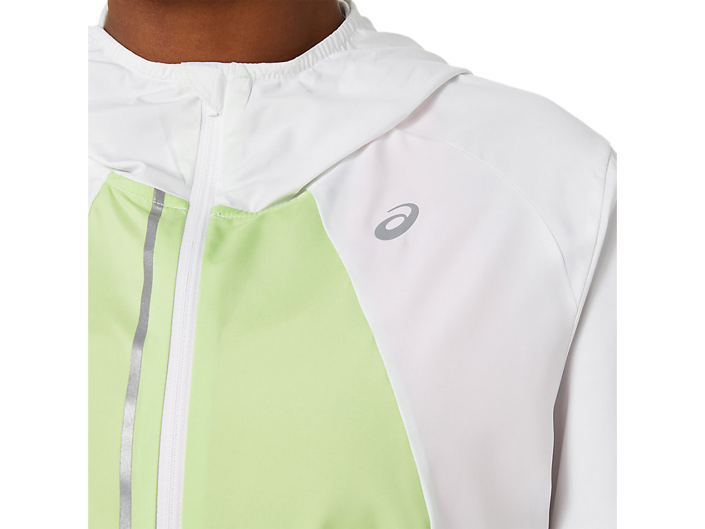 Women's Asics Lite-Show Jackets White / Light Green | 6954-AYIQE