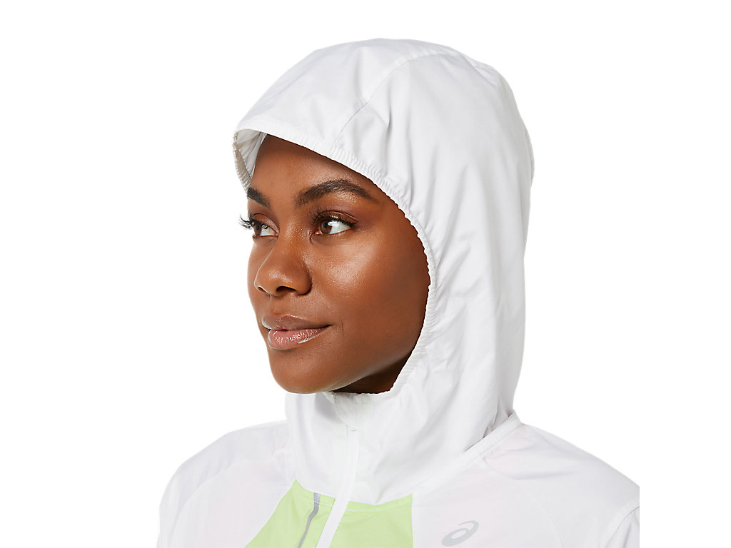 Women's Asics Lite-Show Jackets White / Light Green | 6954-AYIQE