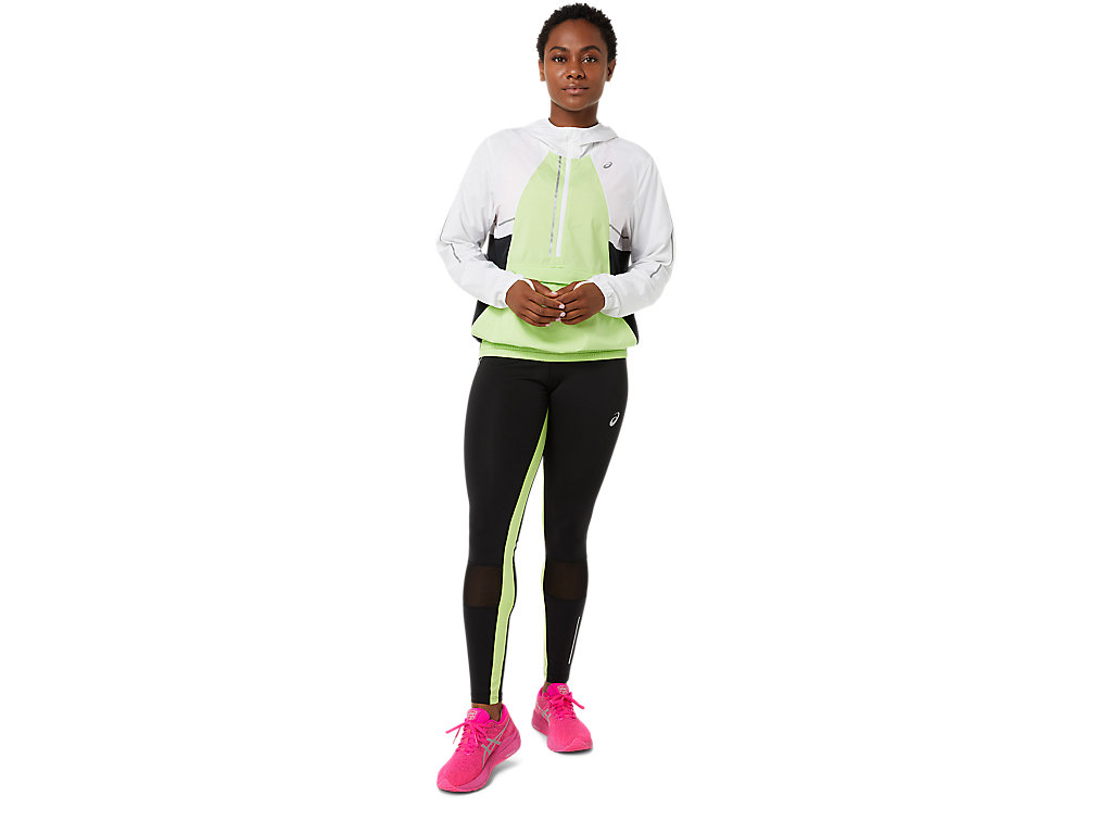 Women's Asics Lite-Show Leggings Black / Light Green | 5408-LNOMX