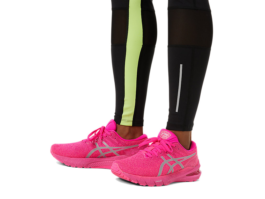 Women's Asics Lite-Show Leggings Black / Light Green | 5408-LNOMX