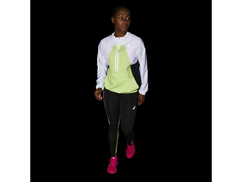 Women's Asics Lite-Show Leggings Black / Light Green | 5408-LNOMX