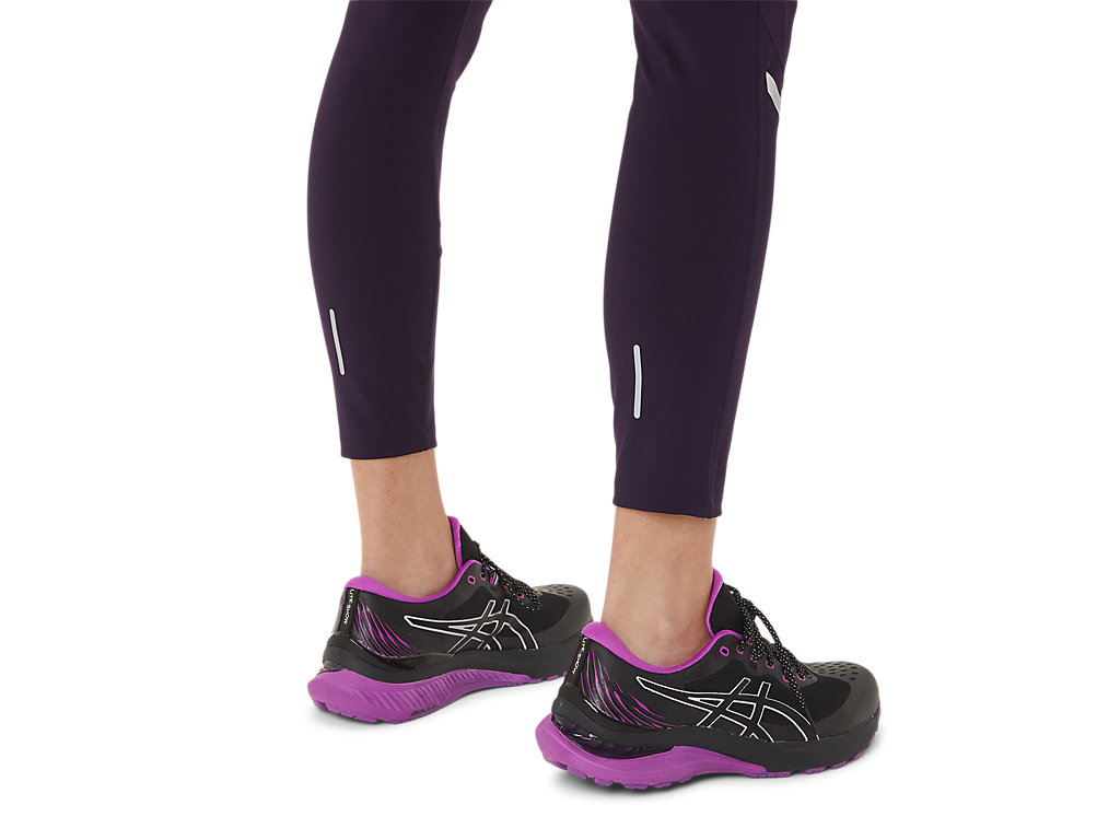 Women's Asics Lite-Show Leggings Dark Purple | 6594-PRDNH