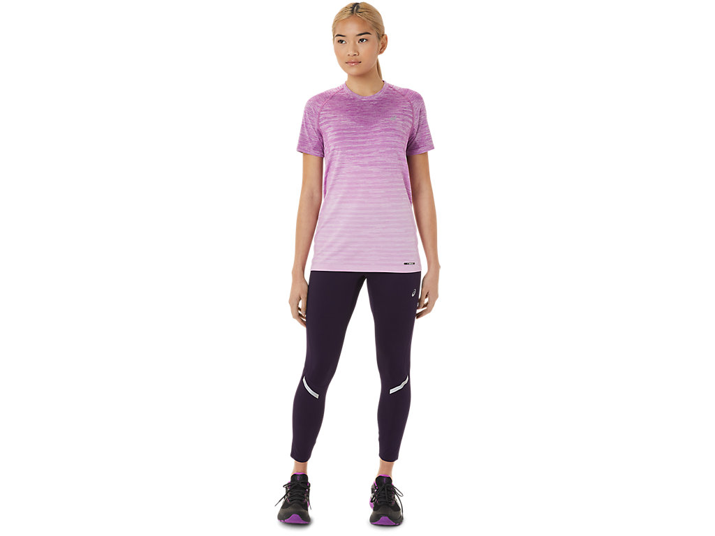 Women's Asics Lite-Show Leggings Dark Purple | 6594-PRDNH