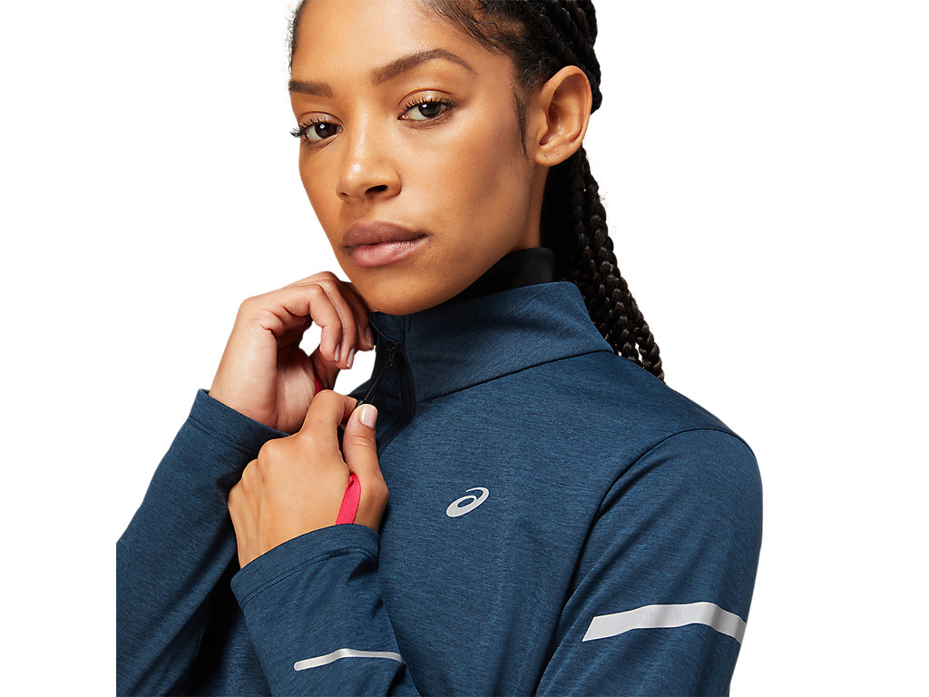 Women's Asics Lite-Show Winter Jackets Blue | 0967-REMAP