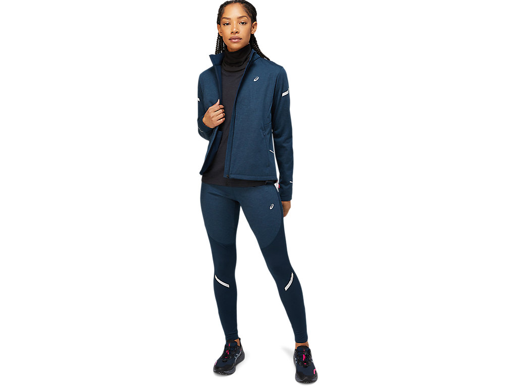 Women's Asics Lite-Show Winter Jackets Blue | 0967-REMAP