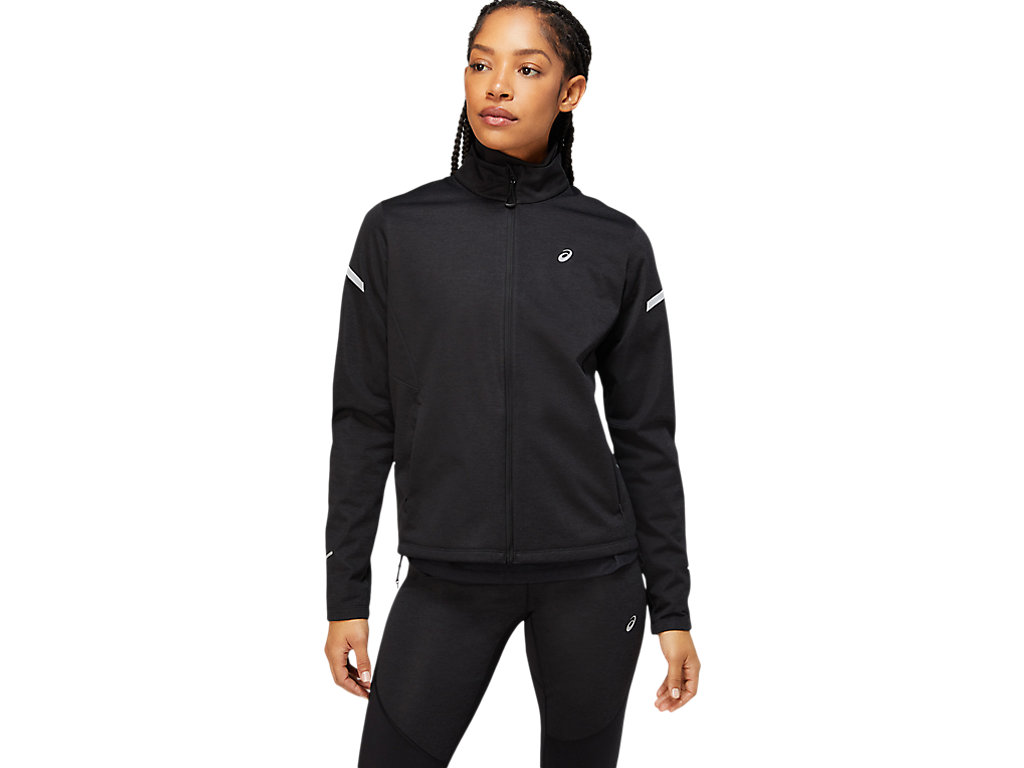 Women\'s Asics Lite-Show Winter Jackets Black | 6983-JKUNO