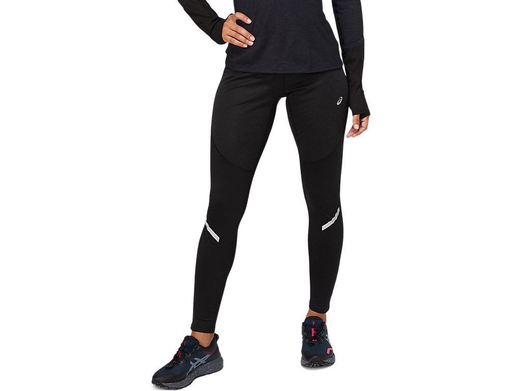 Women\'s Asics Lite-Show Winter Leggings Black | 1075-OJIQW