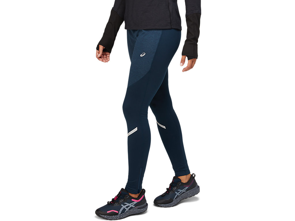 Women's Asics Lite-Show Winter Leggings Blue | 9502-MAKXT