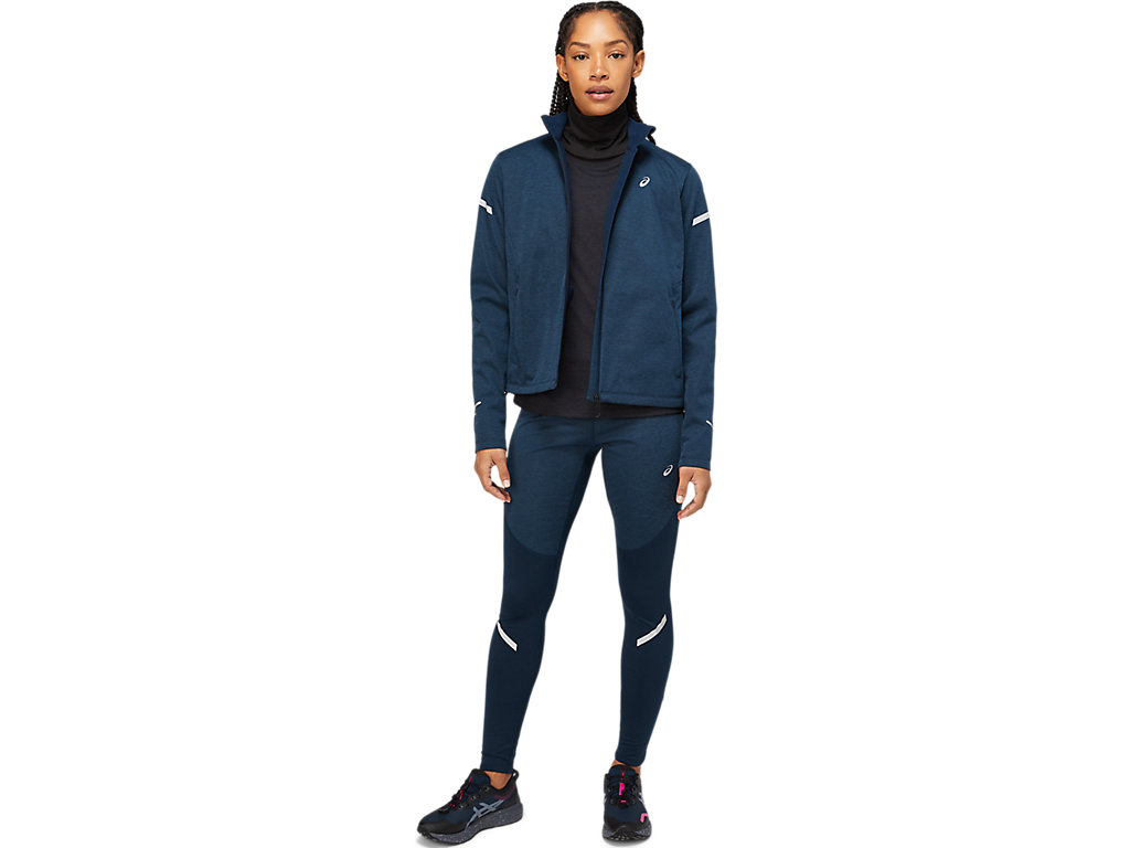 Women's Asics Lite-Show Winter Leggings Blue | 9502-MAKXT