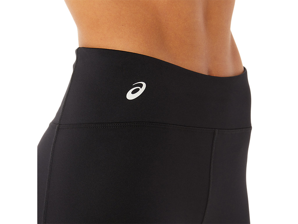 Women's Asics Logo Graphic Leggings Black / Grey | 1809-ZLROB