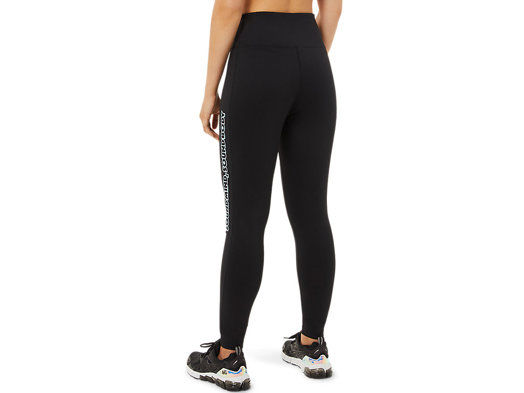 Women's Asics Logo Graphic Leggings Black | 2613-SUYZL