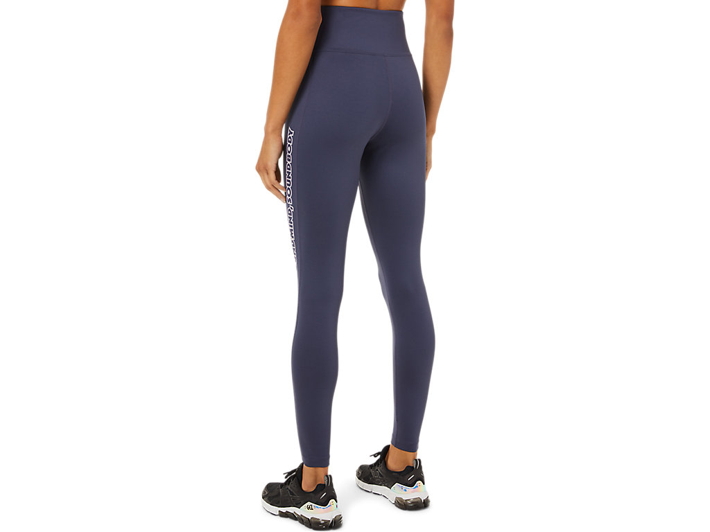 Women's Asics Logo Graphic Leggings Indigo | 5830-DYNAU