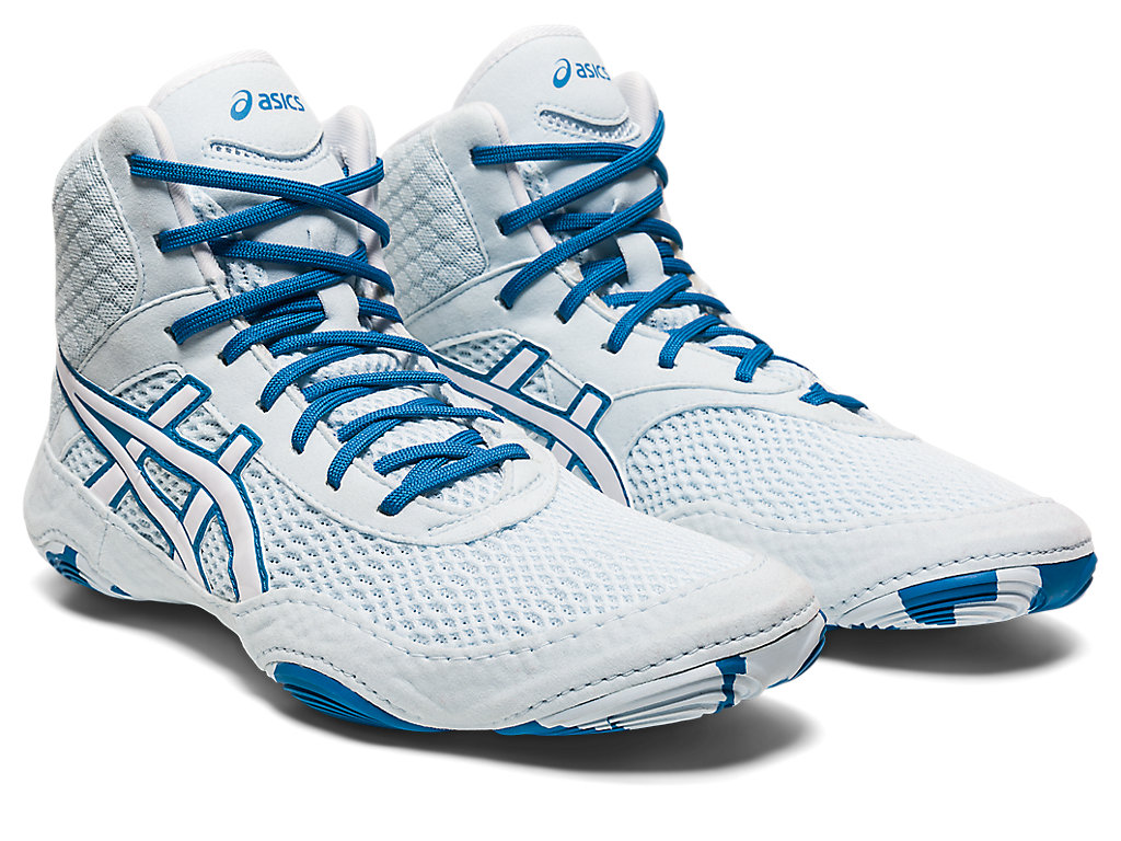 Women's Asics Matblazer Wrestling Shoes Blue / White | 6351-BWQVI