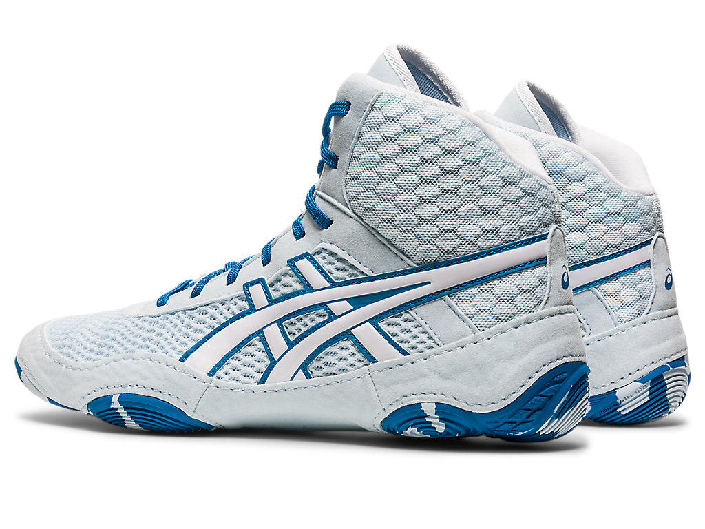 Women's Asics Matblazer Wrestling Shoes Blue / White | 6351-BWQVI