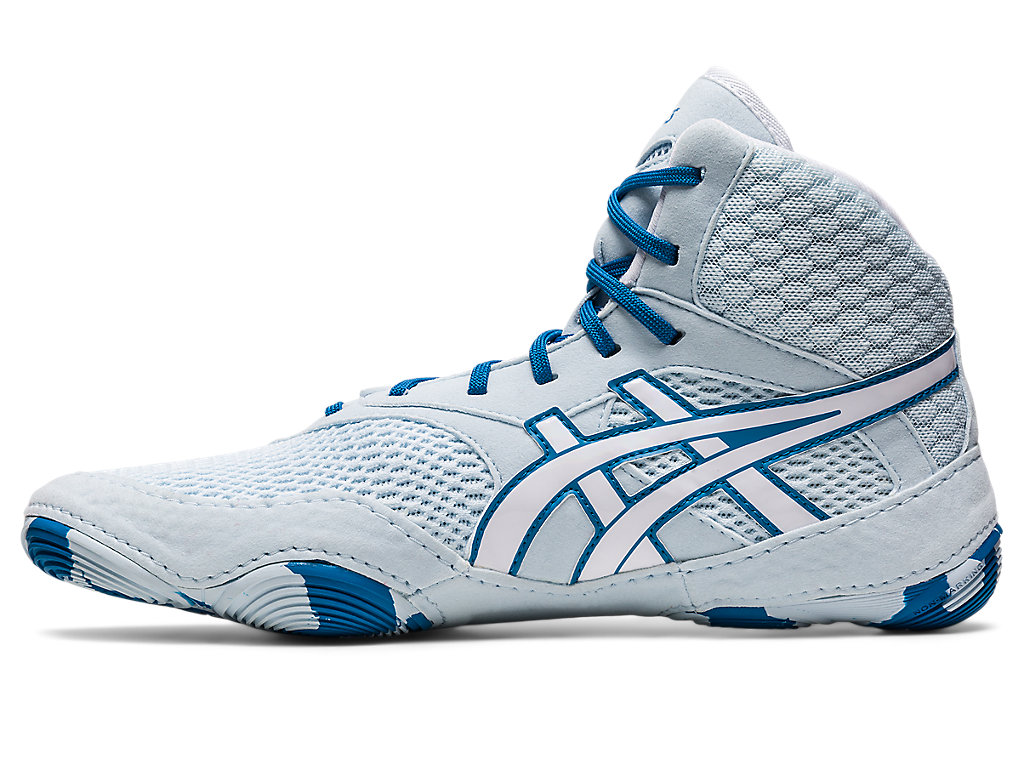 Women's Asics Matblazer Wrestling Shoes Blue / White | 6351-BWQVI