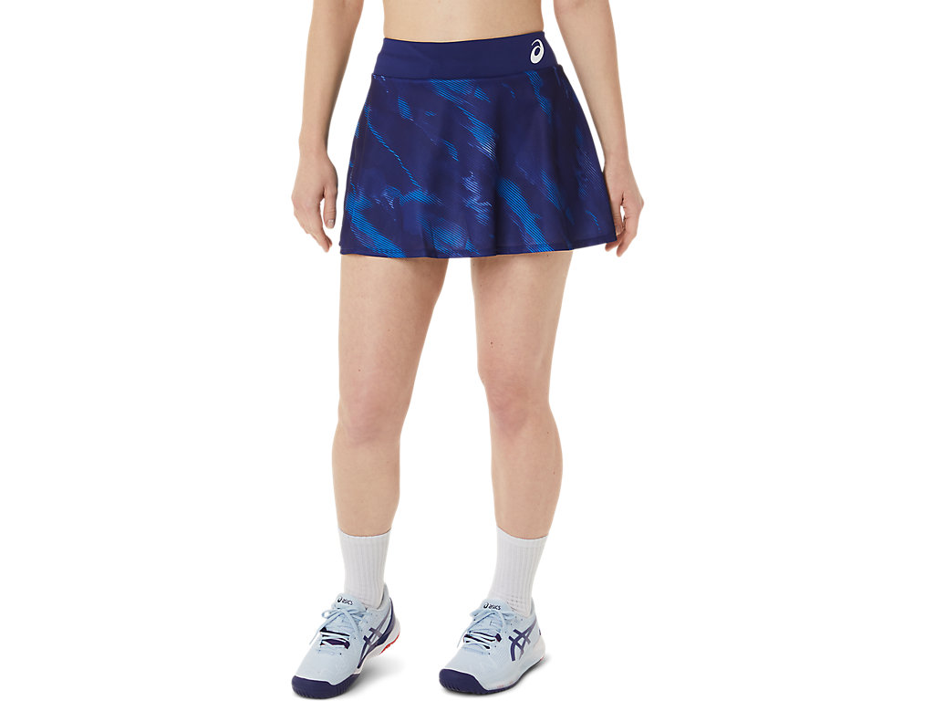 Women\'s Asics Match Graphic Skort Skirts Blue | 1863-QOZRE