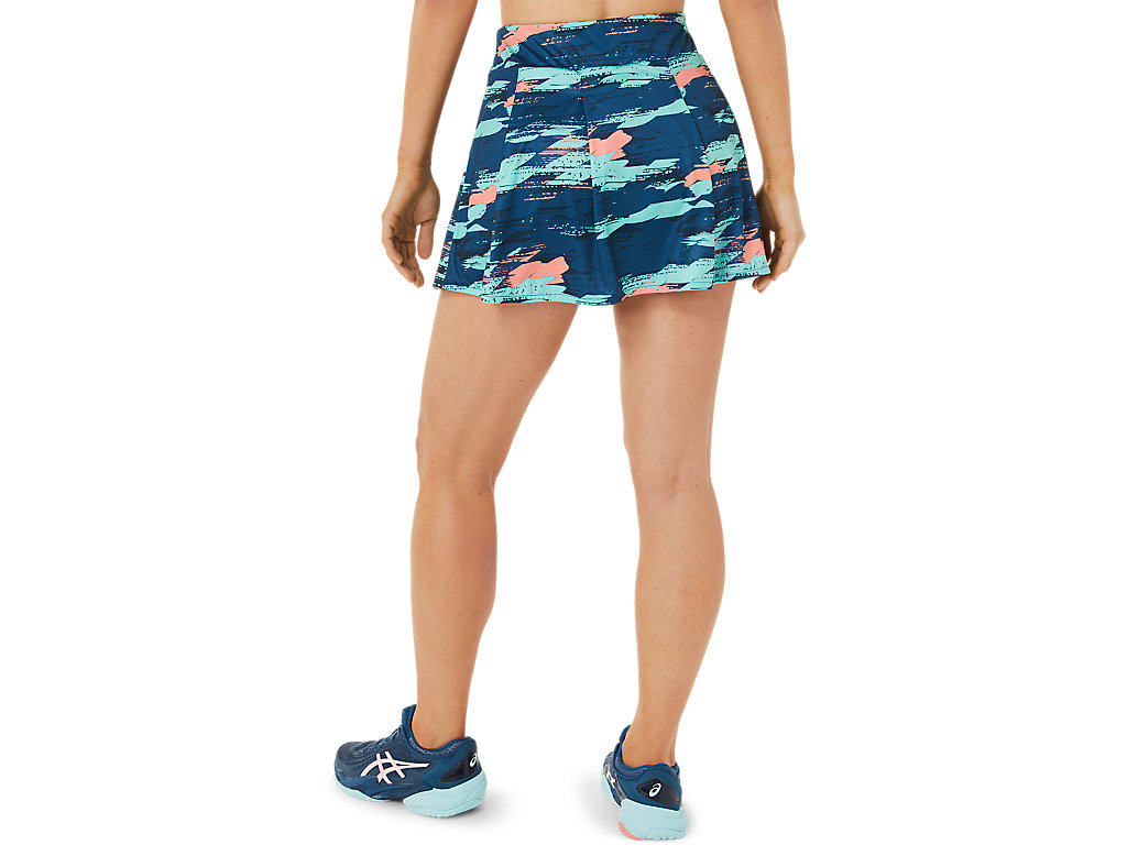 Women's Asics Match Graphic Skort Skirts Light Indigo | 8354-TUPYF