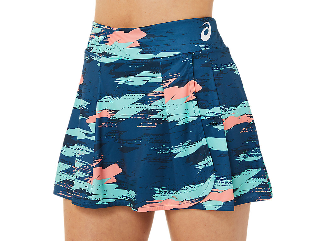 Women's Asics Match Graphic Skort Skirts Light Indigo | 8354-TUPYF